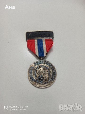 норвежки сребърен медал с маркировка , снимка 6 - Антикварни и старинни предмети - 42138642