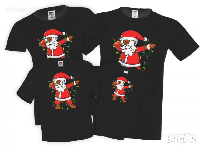 Семеен комплект Дядо Коледа, снимка 1 - Тениски - 34825980