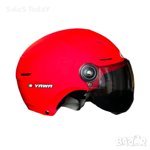 Каска за мотор Визьор - Червена