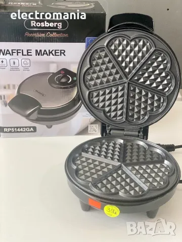 гофретник с терморегулатор ,Rosberg’ Premium RP51442GA, снимка 3 - Гофретници - 47878087