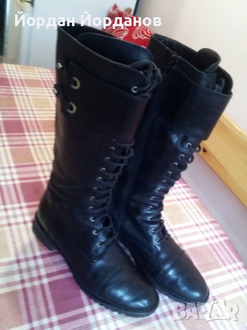 Дамски кожени ботуши 40 номер, снимка 2 - Дамски ботуши - 39833208