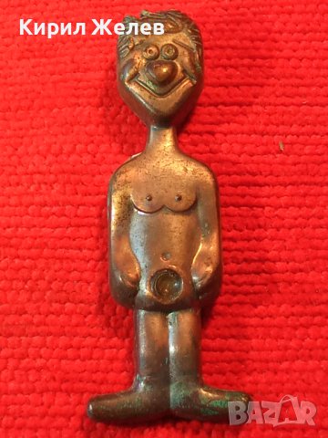 ШЕГАДЖИЙСКА СТАРА МЕДНА ФИГУРКА ЧОВЕЧЕ с МАГНИТЧЕ "В СРЕДАТА;)" 37028, снимка 14 - Колекции - 39934812