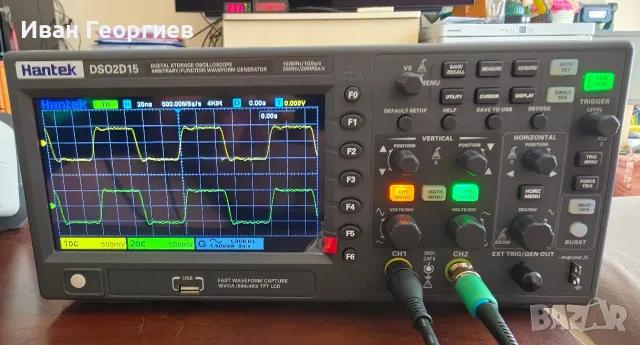 Осцилоскоп и генератор Hantek DSO2D15, снимка 3 - Други инструменти - 55801554