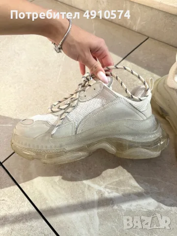 Balenciaga Triple S White, снимка 3 - Маратонки - 55741064