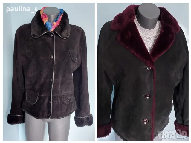 Два броя / Марков кожух от естествен велур "Etam" и "Enzo Cardinale" 