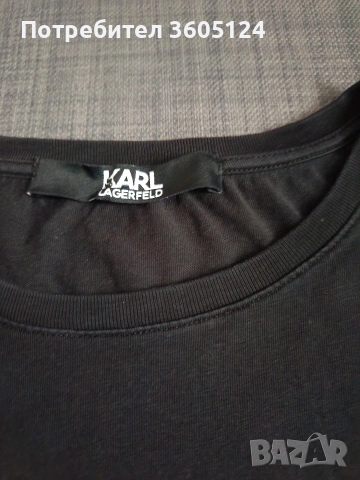 оригинална дамска тениска KARL LAGERFELD, размер XS, снимка 2 - Тениски - 53069766