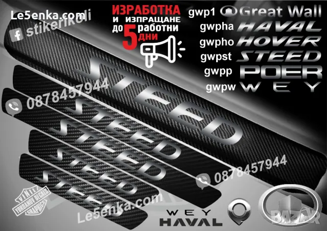 ПРАГОВЕ карбон WEY GREAT WALL фолио стикери gwpw, снимка 7 - Аксесоари и консумативи - 48069497