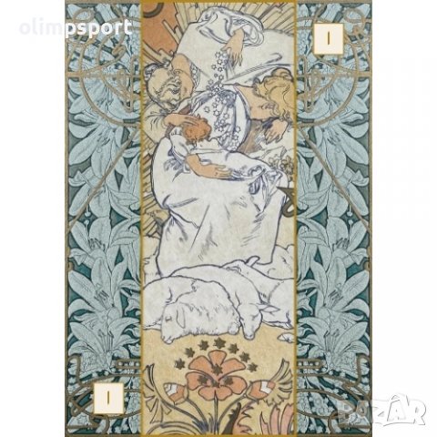 карти таро  LOSCARABEO ALFONS MUCHA нови , снимка 2 - Карти за игра - 39820699