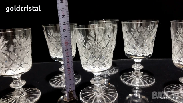 кристални чаши , снимка 3 - Антикварни и старинни предмети - 51410604