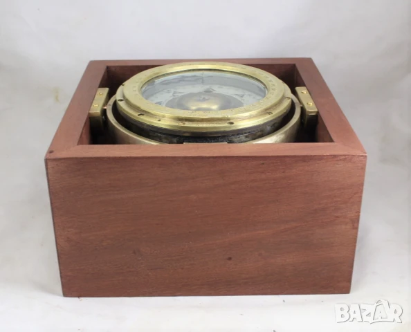 115 Магнитен корабен компас от месинг, произведен в Германия, снимка 2 - Колекции - 51181892
