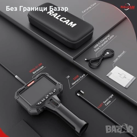 Нов Бороскоп камера 5" IPS 8x Zoom 4400mAh 210° за двигател инспекция, снимка 8 - Друга електроника - 53824771