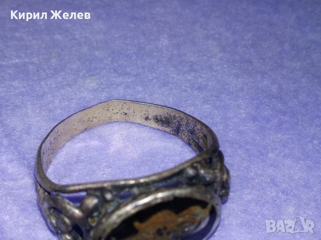 СТАРИНЕН ЕМАЙЛИРАН ОСМАНСКИ СРЕБЪРЕН ПРЪСТЕН СРЕБРО 925 със СУЛТАНСКА ТУГРА РЪЧНА ИЗРАБОТКА 40619, снимка 9 - Антикварни и старинни предмети - 42614275