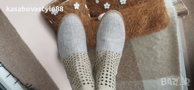 Боти Heine 40.5н.Естествен велур , снимка 2 - Дамски боти - 51983492