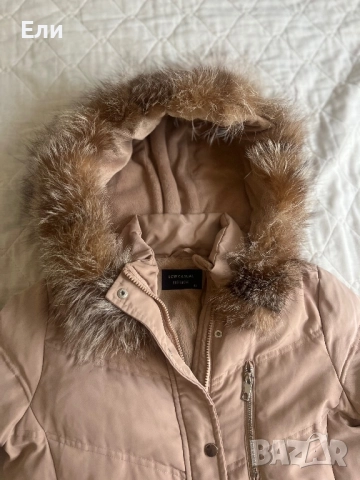 Зимно яке с яка от естествен пух, лисица, снимка 3 - Якета - 51625623