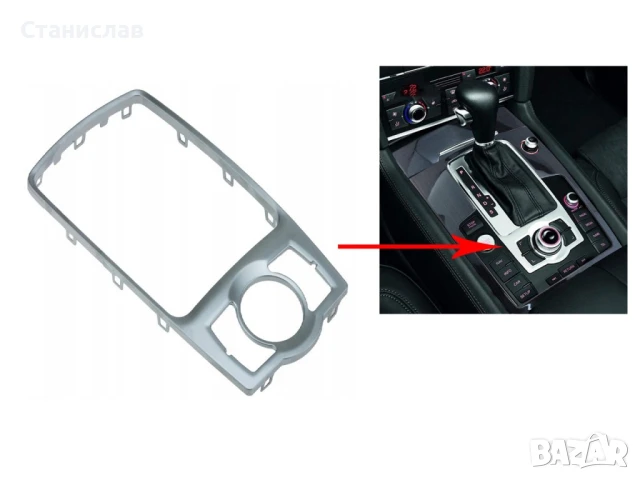 Рамка за централна конзола за Audi Q7 4L, снимка 2 - Части - 50639824