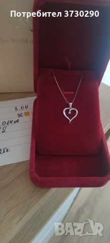 Златен медальон с диамант , снимка 2 - Колиета, медальони, синджири - 52197209