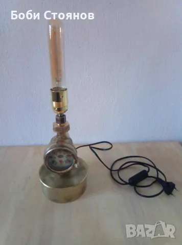 Месингова лампа в стил steampunk 