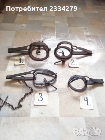 Вълчи капани големи и малки,стари ръчно изковани-изработени от различни майстори в различни времена., снимка 15 - Антикварни и старинни предмети - 39104349