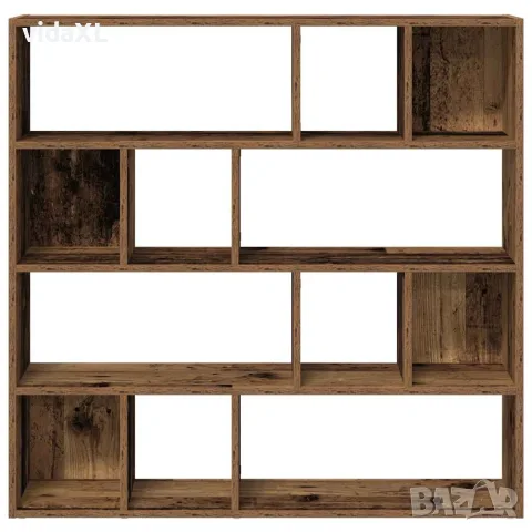 vidaXL Шкаф за книги/разделител на стаи Старо дърво 105x24x102 cm, снимка 4 - Паравани - 56148258