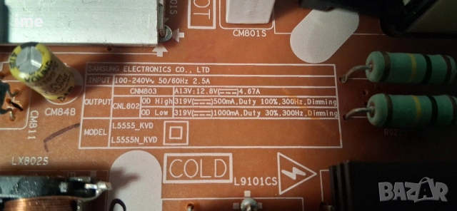 Power Board BN94-10713A BN94-10712B. Свален от Телевизор Samsung UE55KU6070U. С панел CY-GK055HGEV1H, снимка 2 - Части и Платки - 53296461