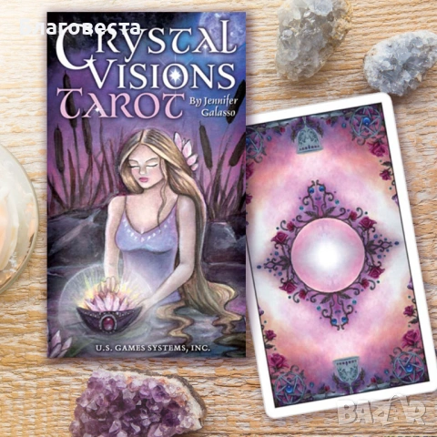 Карти таро- колода Crystal Visions Tarot, снимка 2 - Колекции - 53785438