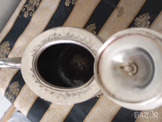 Стара посребрена кана за кафе,чай, снимка 4 - Други ценни предмети - 52532925