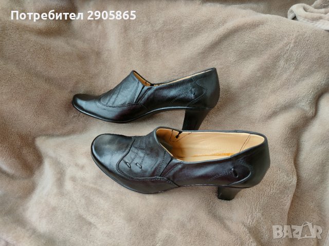 Нови кожени български обувки, снимка 3 - Дамски обувки на ток - 42299645