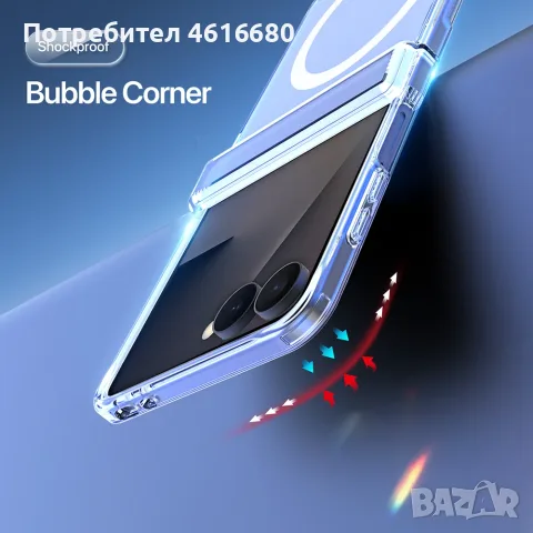 Dux Ducis - Clin Magnetic Series - Samsung Galaxy Z Flip8 - Clear, снимка 5 - Калъфи, кейсове - 56250344