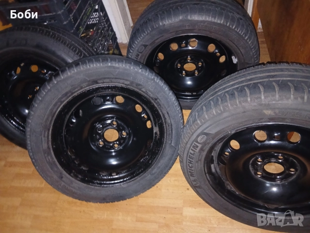 5×100 57.1ц.о.15цола с гуми на тях 195 5515, снимка 3 - Гуми и джанти - 52341942