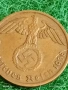 Две монети 1 райхсфенинг 1938г. Трети Райх Германия с свастика 53332, снимка 6