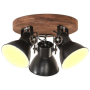 vidaXL Индустриална таванна лампа 25 W черна 42x27 см E27(SKU:320515