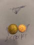 2 БР. ДЕФЕКТНИ монети ГФР 10 пфенинг  1971г. 1 пфенинг 1983 г .с черта на гърба 