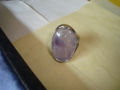 ПОСРЕБРЕН ФЕШЪН АРТ ПРЪСТЕН с НАТУРАЛЕН ЮВЕЛИРНО ШЛИФОВАН КАМЪК - АМЕТИСТ 26606, снимка 7