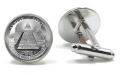 Копчета за Ръкавели Масонски Тамплиер Рицар Freemasons Illuminati Templar Masonic Cufflinks TieClips, снимка 11