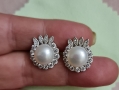 Дамски обеци от естествени перли и сребро, снимка 3