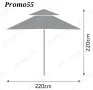 Чадър за плаж и градина - 220см. с двоен покрив за стабилност при вятър, снимка 13