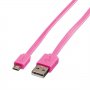 Кабел  USB2.0 A-Micro B, M/M, 1m Розов SS301019