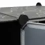 vidaXL Модулен шкаф с 9 отделения, 109x36,5x143 см, черно и бяло, снимка 7