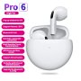 Безжични слушалки Pro 6, IPX4 водоустойчив, зареждаща се кутия

, снимка 1 - Слушалки и портативни колонки - 41948003