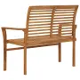 vidaXL Градинска пейка, 112 см, тик масив, снимка 2