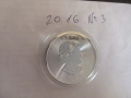 СРЕБРО 1 OZ КАНАДСКИ КЛЕНОВ ЛИСТ 2016 1 УНЦИЯ, снимка 2