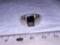 Стар СССР СКЪПОЦЕНЕН с ЧЕРЕН ОНИКС АЖУРЕН СРЕБЪРЕН ПРЪСТЕН с ПЕЧАТ за СРЕБРО 925 и Щемпел УВЮА 38735, снимка 8