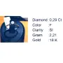 Златен дамски пръстен с диамант 0,29Ct. чистота:SI размер:53 модел:42928-1, снимка 5