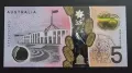 Австралия.
5 долара.
 2016 година. 
Полимер.
UNC., снимка 2