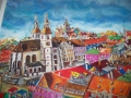 "Цветен град" картина на худ. Десислава Илиева, снимка 5