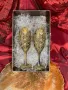 Чаши за вино или шампанско със декорирана кутия за юбилей, снимка 5