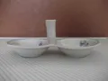 Солница порцеланова на сини цветя българска от соца, снимка 3