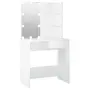 vidaXL Тоалетка с LED, бяла, 74,5x40x141 см, снимка 1