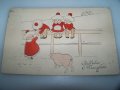Стара новогодишна пощенска картичка от 1912г., снимка 1 - Филателия - 41976008