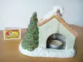 Порцеланова коледна къщичка със свещ, снимка 4